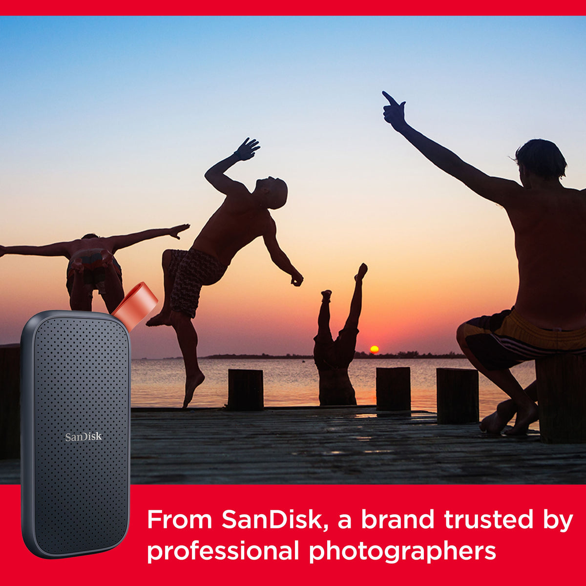 SANDISK - 2TB External USB 3.2 Gen 2 Type C Portable SSD - Black