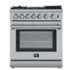Forno Appliances - 30 in. Wide 5 Elements Lazio Alta Qualita 4.62 Cu. Ft. Freestanding Dual Fuel Range with Convection Oven - Stainless Steel