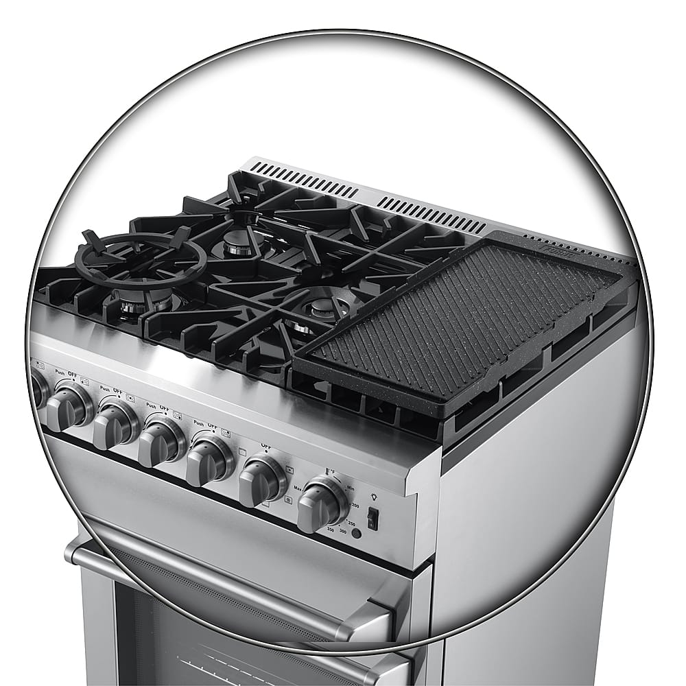 Forno Appliances - 30 in. Wide 5 Elements Lazio Alta Qualita 4.62 Cu. Ft. Freestanding Dual Fuel Range with Convection Oven - Stainless Steel
