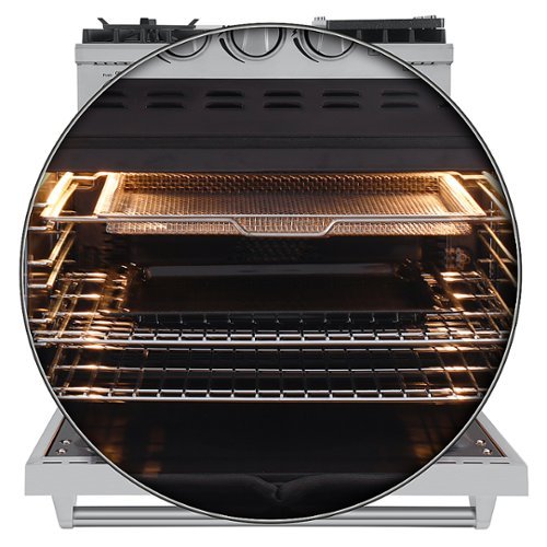 Forno Appliances - 30 in. Wide 5 Elements Lazio Alta Qualita 4.62 Cu. Ft. Freestanding Dual Fuel Range with Convection Oven - Stainless Steel