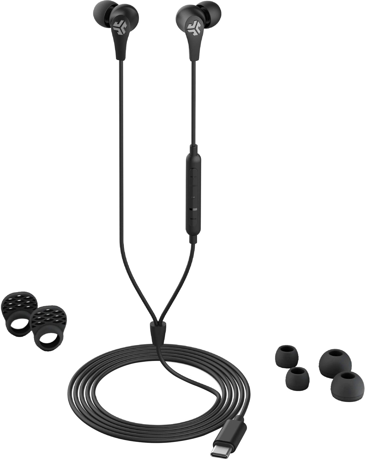 JLab - JBuds Pro USB-C Wired Earbuds - Black