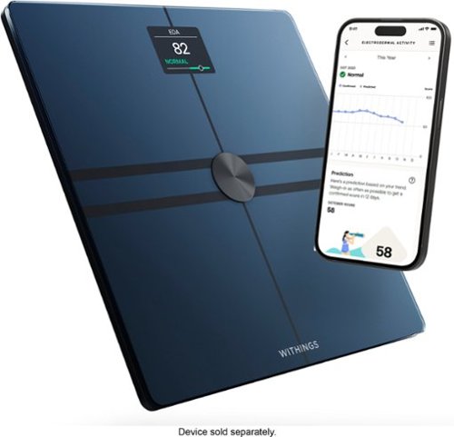 Withings - Body Comp Complete Body Analysis Smart Wi-Fi Scale - Black
