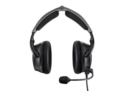 Bose - A30 Bluetooth Noise Cancelling Over-the-Ear Aviation Headset with 5-pin XLR Plug - Black
