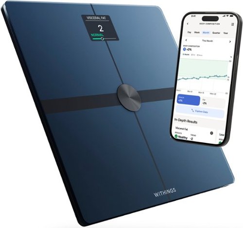 Withings - Body Smart Advanced Body Composition Smart Wi-Fi Scale - Black