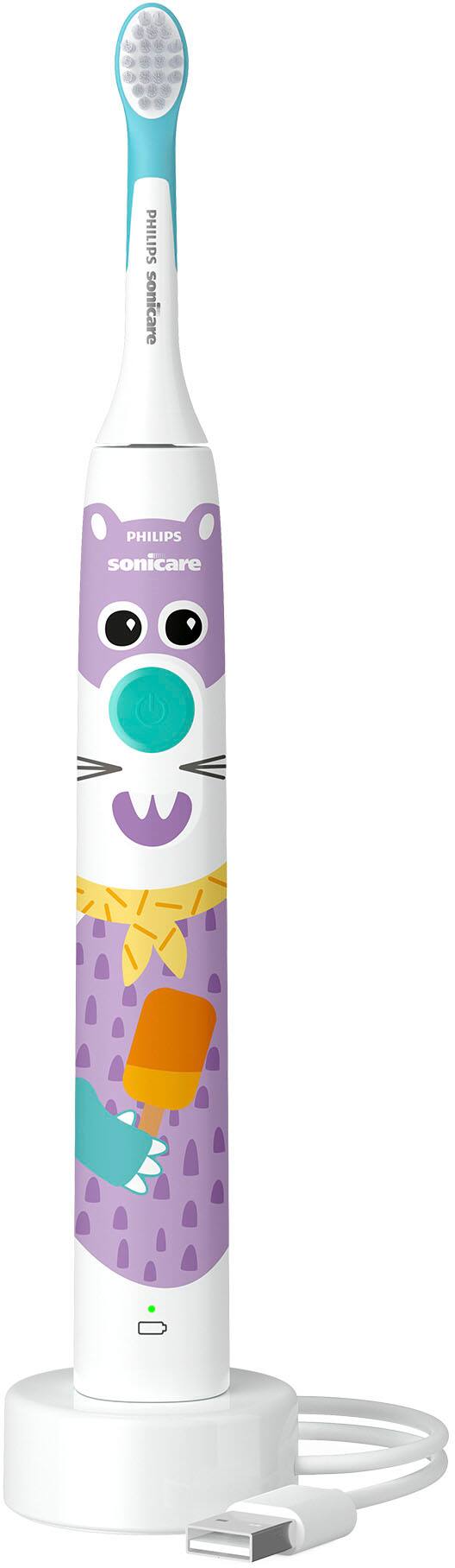 Philips Sonicare - Sonicare for Kids Design a Pet Edition Electric Toothbrush - White With Aqua Blue Button