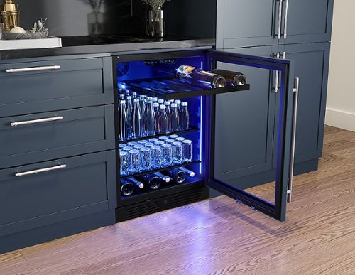 Zephyr - Presrv 24 in. 7-Bottle and 108-Can Single Zone Panel-Ready Beverage Cooler - Custom Panel Ready