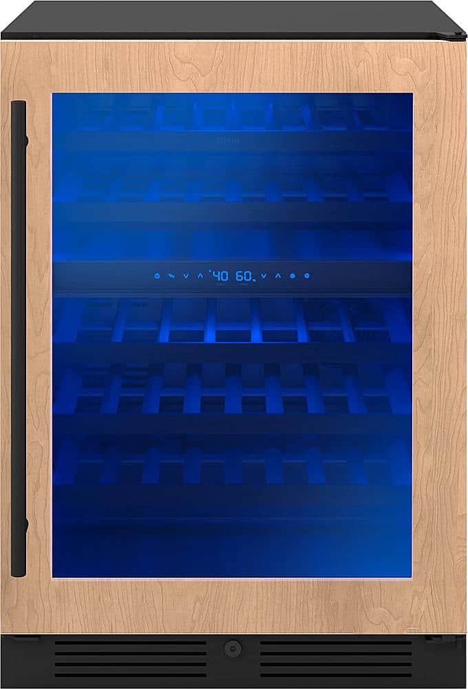 Zephyr - Presrv 24 in. 45-Bottle Built-In or Freestanding Dual Zone Panel-Ready Wine Cooler - Custom Panel Ready