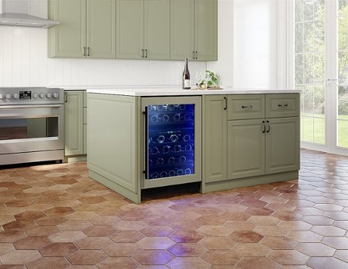 Zephyr - Presrv 24 in. 45-Bottle Built-In or Freestanding Dual Zone Panel-Ready Wine Cooler - Custom Panel Ready