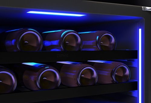Zephyr - Presrv 24 in. 45-Bottle Built-In or Freestanding Dual Zone Panel-Ready Wine Cooler - Custom Panel Ready