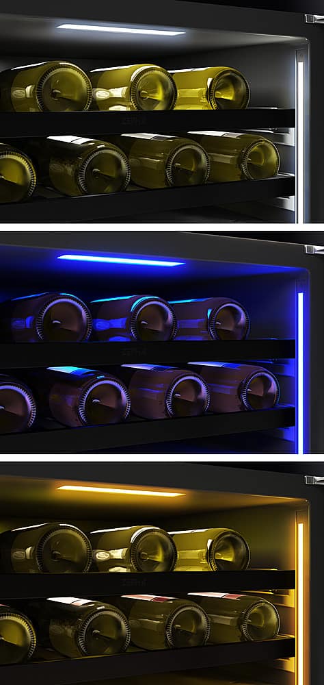 Zephyr - Presrv 24 in. 45-Bottle Built-In or Freestanding Dual Zone Panel-Ready Wine Cooler - Custom Panel Ready