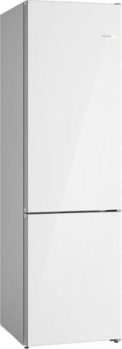Bosch - 800 Series 24 in. Wide 12.8 Cu. Ft Bottom Freezer Counter-Depth Smart Refrigerator with Internal Ice and Water Dispenser - White