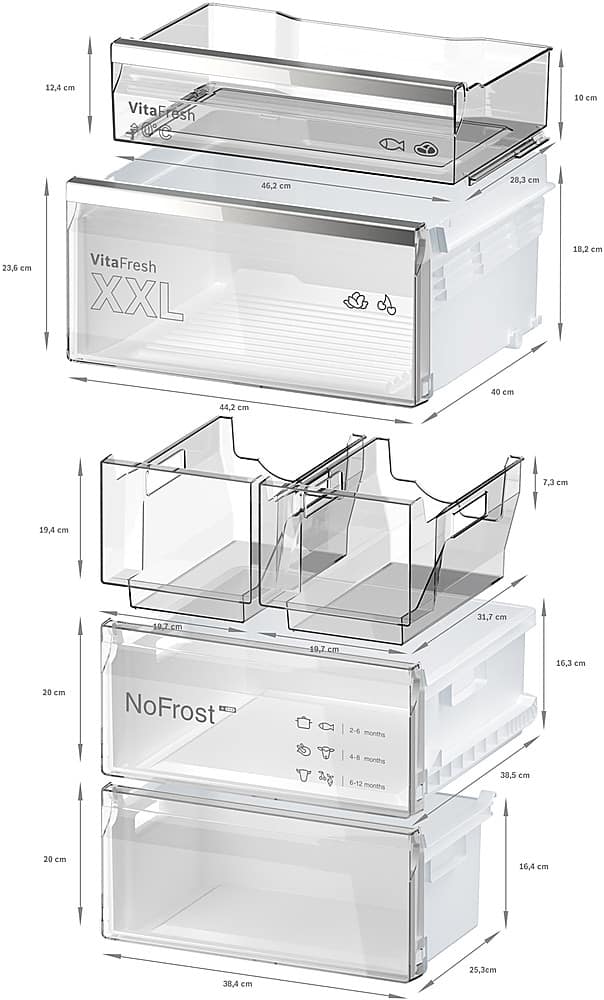Bosch - 800 Series 24 in. Wide 12.8 Cu. Ft Bottom Freezer Counter-Depth Smart Refrigerator with Internal Ice and Water Dispenser - White