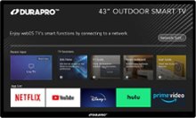 DuraPro - 43" Class Partial Sun Smart Series LED 4K UHD webOS Impact-Resistant Waterproof Smart Outdoor TV with Mount (2025)