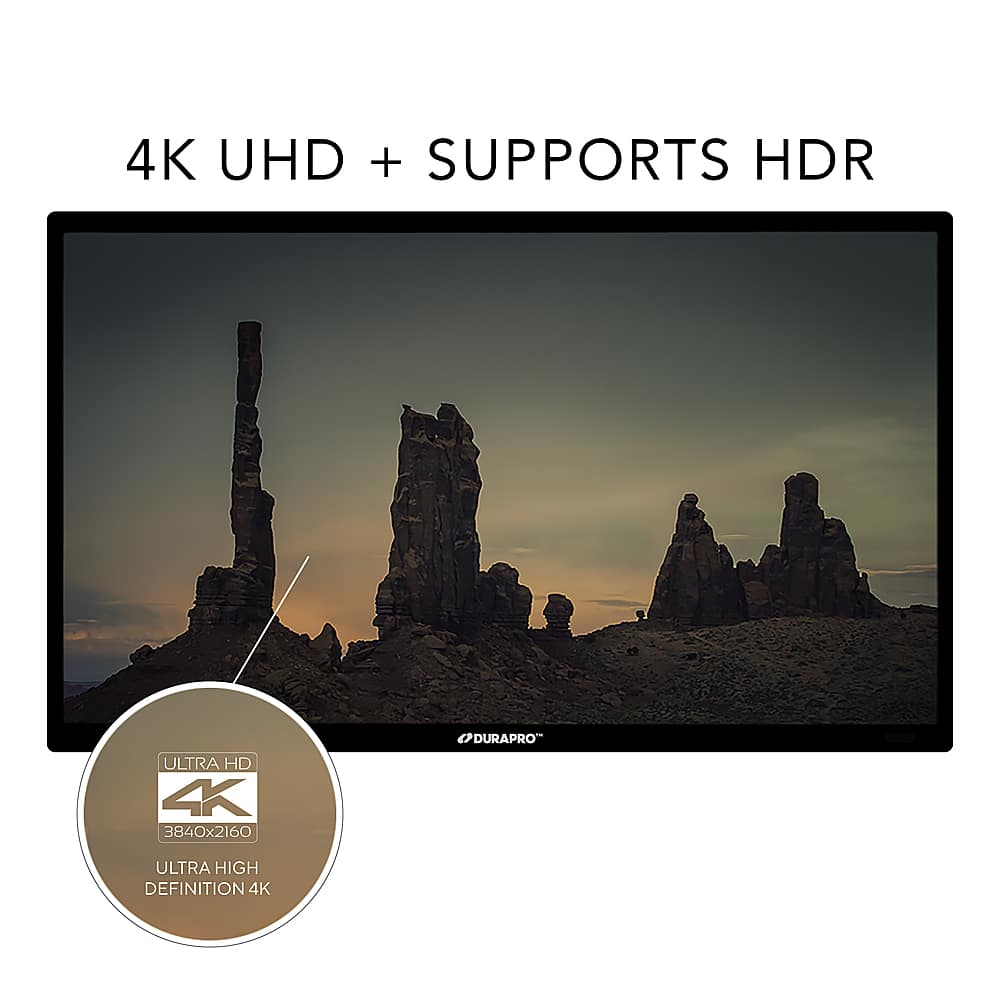 DuraPro - 43" Class Partial Sun Smart Series LED 4K UHD webOS Impact-Resistant Waterproof Smart Outdoor TV with Mount (2025)