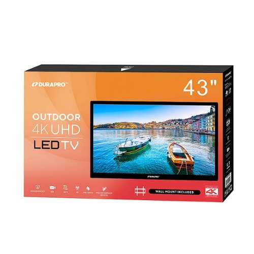 DuraPro - 43" Class Partial Sun Series LED 4K UHD Impact-Resistant Waterproof Outdoor TV with Mount (2025)