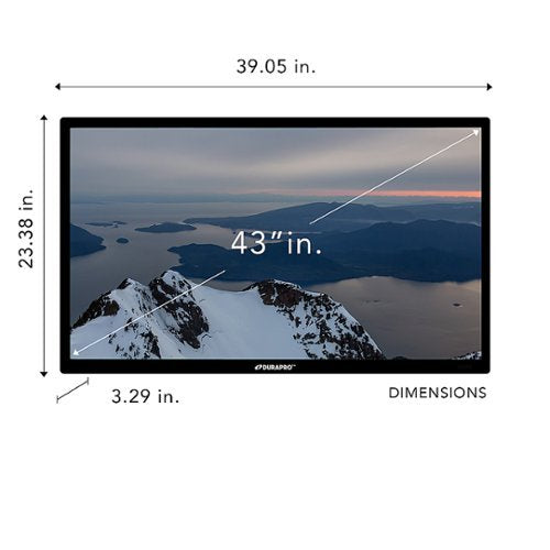 DuraPro - 43" Class Partial Sun Series LED 4K UHD Impact-Resistant Waterproof Outdoor TV with Mount (2025)