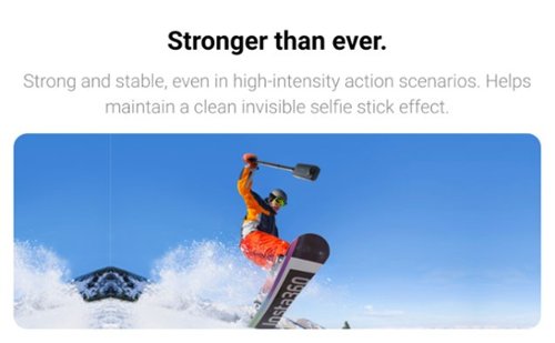 Insta360 - 114cm Invisible Selfie Stick - Black