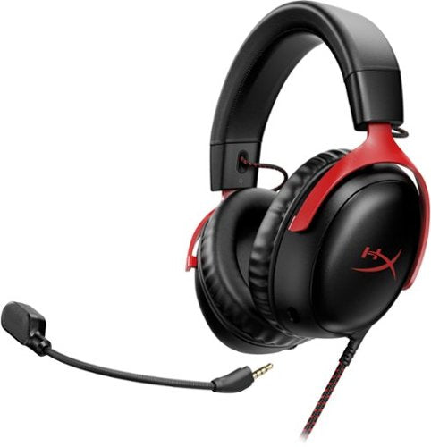 HyperX - Cloud III Wired Gaming Headset for PC, PS5, PS4, Xbox Series X|S, Xbox One, Nintendo Switch, and Mobile - Black/Red