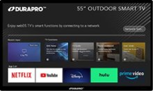DuraPro - 55" Partial Sun Smart Series 4K UHD webOS Impact-Resistant IP55 Waterproof Smart Outdoor TV with Mount (2025)