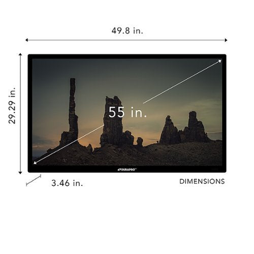 DuraPro - 55" Partial Sun Smart Series 4K UHD webOS Impact-Resistant IP55 Waterproof Smart Outdoor TV with Mount (2025)