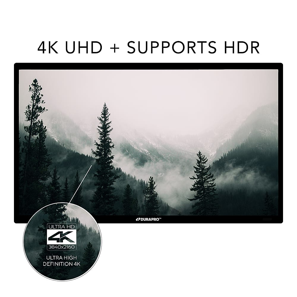 DuraPro - 55" Partial Sun Smart Series 4K UHD webOS Impact-Resistant IP55 Waterproof Smart Outdoor TV with Mount (2025)