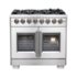 Forno Appliances - 36 in. Wide 6 Burner Capriasca 5.36 Cu. Ft. Freestanding Dual Fuel Range with French Doors and Convection Oven - Stainless Steel