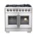 Forno Appliances - 36 in. Wide 6 Burner Capriasca 5.36 Cu. Ft. Freestanding Dual Fuel Range with French Doors and Convection Oven - Stainless Steel
