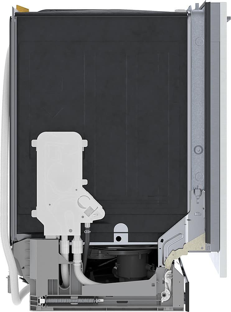 Bosch - 300 Series 24" Top Control Smart Built-In Stainless Steel Tub Dishwasher with 3rd Rack and RackMatic, 46 dBA - Custom Panel Ready