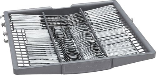 Bosch - 300 Series 24" Top Control Smart Built-In Stainless Steel Tub Dishwasher with 3rd Rack and RackMatic, 46 dBA - Custom Panel Ready