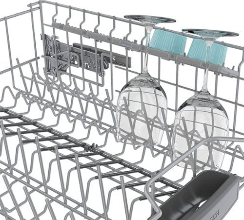 Bosch - 300 Series 24" Top Control Smart Built-In Stainless Steel Tub Dishwasher with 3rd Rack and RackMatic, 46 dBA - Custom Panel Ready