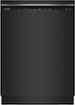 Bosch - 300 Series 24" Front Control Smart Built-In Stainless Steel Tub Dishwasher with 3rd Rack, 46dBA - Black