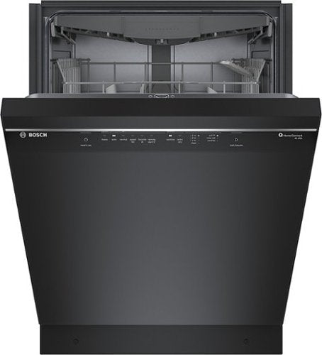 Bosch - 300 Series 24" Front Control Smart Built-In Stainless Steel Tub Dishwasher with 3rd Rack, 46dBA - Black