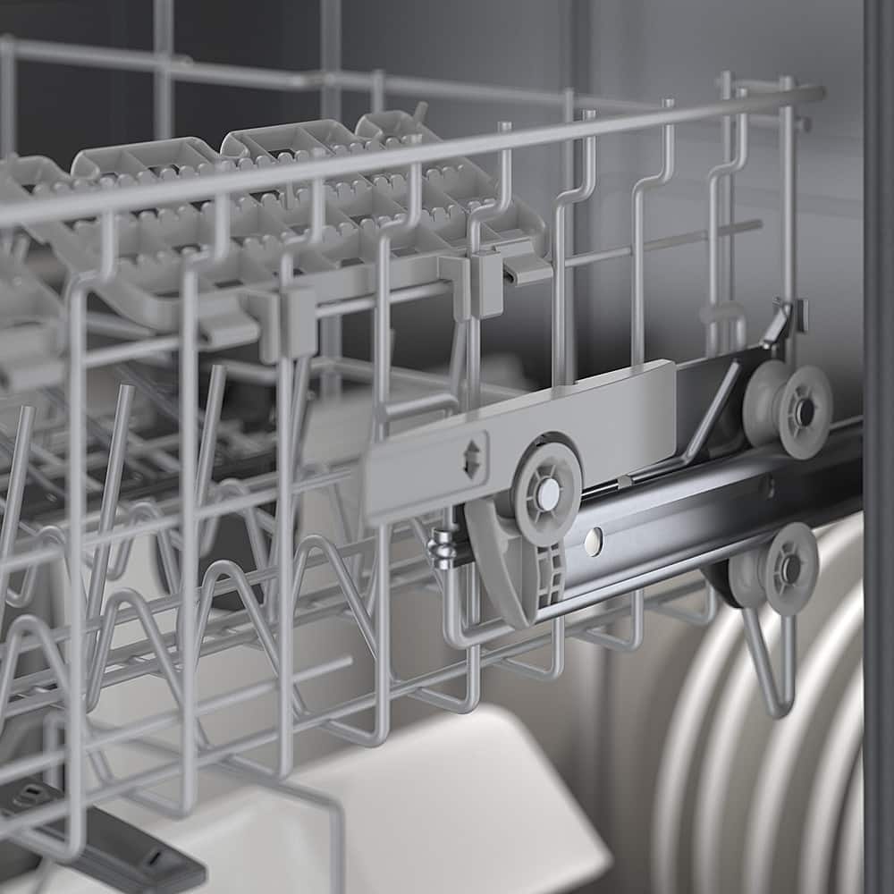 Bosch - 300 Series 24" Front Control Smart Built-In Stainless Steel Tub Dishwasher with 3rd Rack, 46dBA - Black