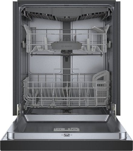 Bosch - 300 Series 24" Front Control Smart Built-In Stainless Steel Tub Dishwasher with 3rd Rack, 46dBA - Black