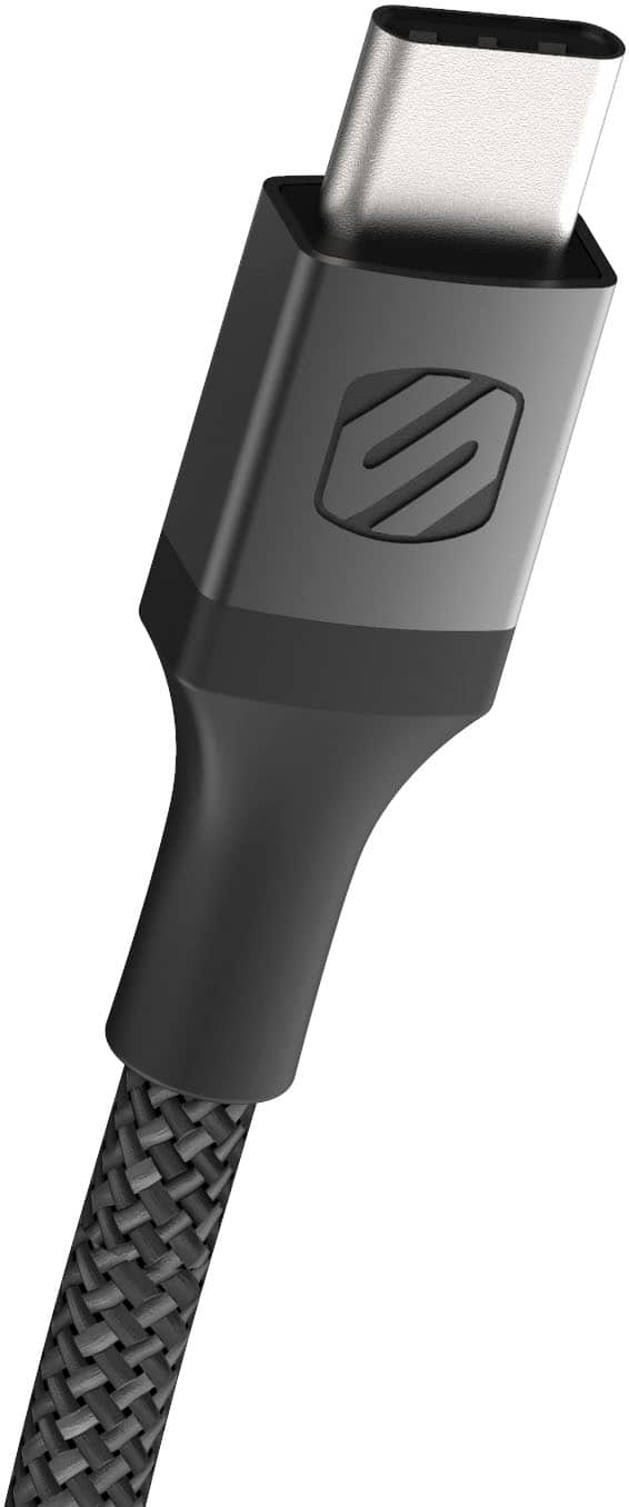 Scosche - 4 ft USB-C to 3.5mm AUX Braided Audio Cable HookUp Premium - Space Gray