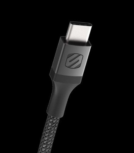 Scosche - 4 ft USB-C to 3.5mm AUX Braided Audio Cable HookUp Premium - Space Gray