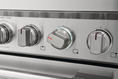 Frigidaire - Professional 36 in. Wide 6 burners 4.4 Cu. Ft. Slide-In Gas True Convection Range with Self-cleaning - Stainless Steel