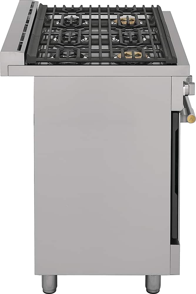 Frigidaire - Professional 36 in. Wide 6 burners 4.4 Cu. Ft. Slide-In Gas True Convection Range with Self-cleaning - Stainless Steel