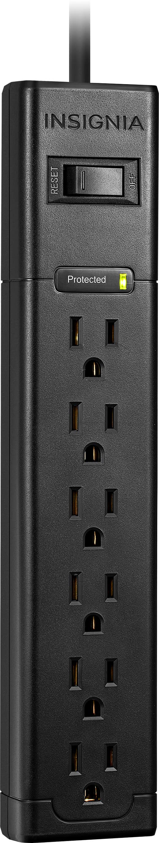 Insignia™ - 6-Outlet 1,080 Joules Surge Protector - Black