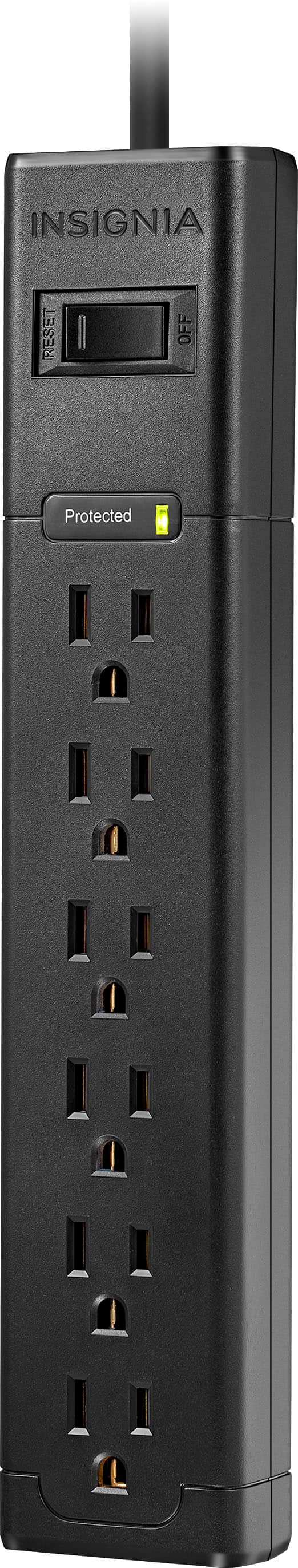 Insignia™ - 6-Outlet 1,080 Joules Surge Protector - Black