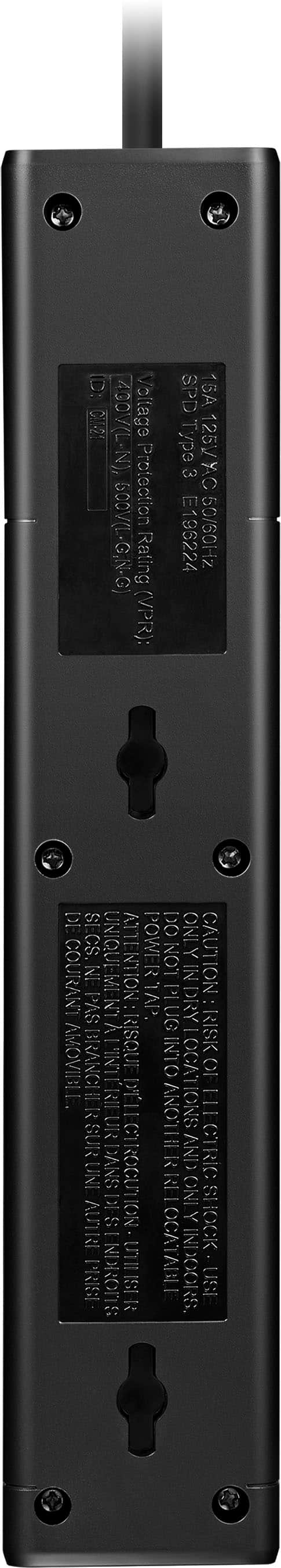 Insignia™ - 6-Outlet 1,080 Joules Surge Protector - Black
