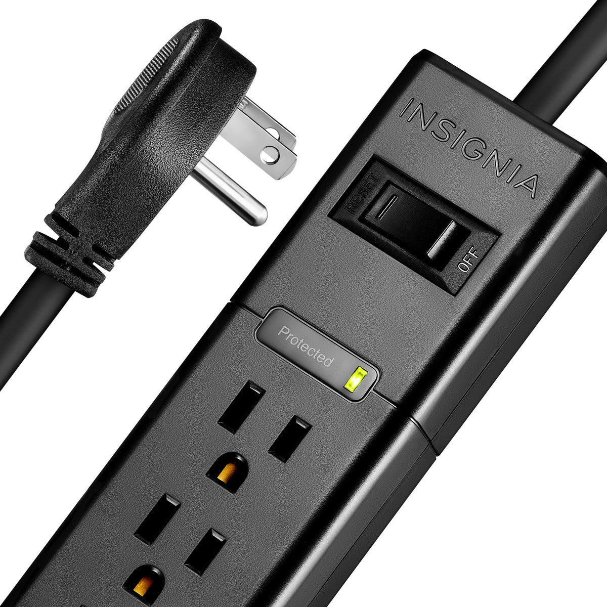 Insignia™ - 6-Outlet 1,080 Joules Surge Protector - Black