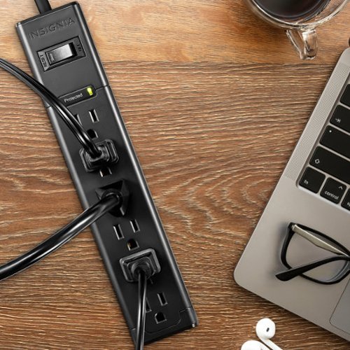 Insignia™ - 6-Outlet 1,080 Joules Surge Protector - Black