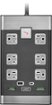 Rocketfish™ - 6-Outlet Strip Premium/1-USB-C/1-USB 2,880 Joules Surge Protector - Black
