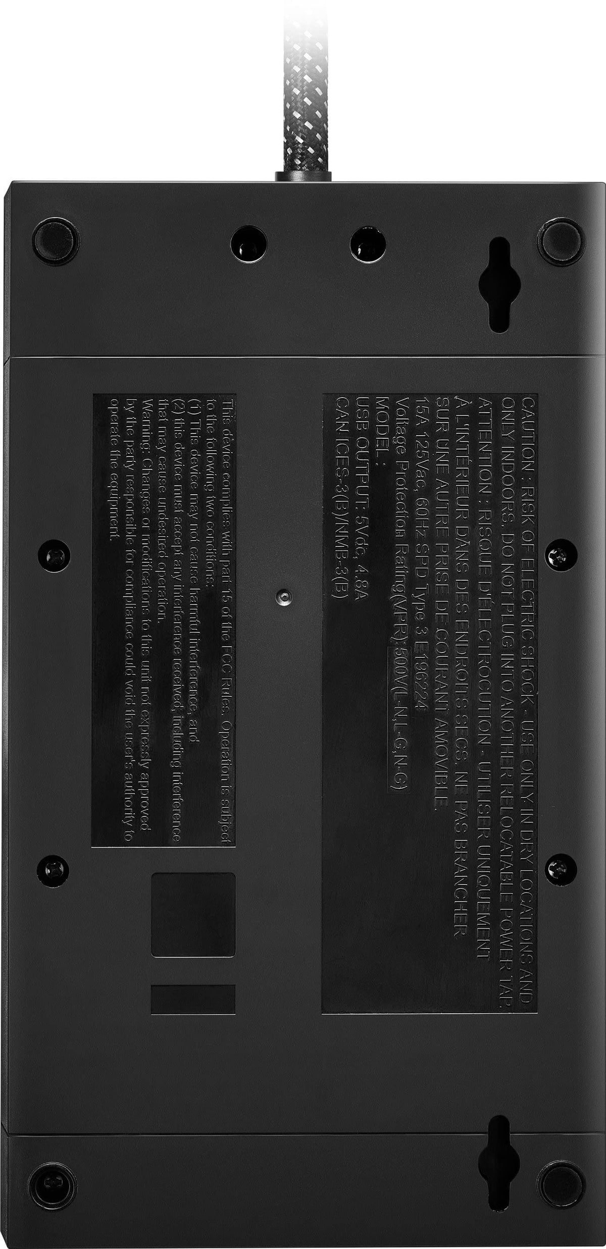 Rocketfish™ - 6-Outlet Strip Premium/1-USB-C/1-USB 2,880 Joules Surge Protector - Black