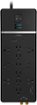 Rocketfish™ - 12-Outlet Strip/1-USB-C/1-USB 4,680 Joules Surge Protector - Black
