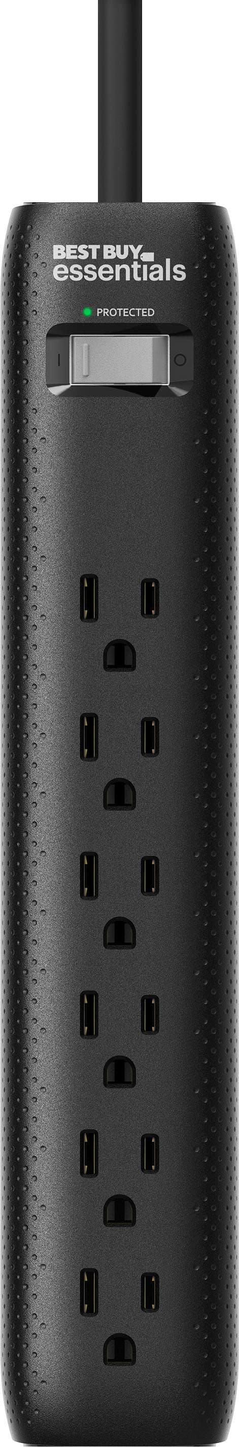 Best Buy essentials™ - 6-Outlet 1,080 Joules Surge Protector - Black