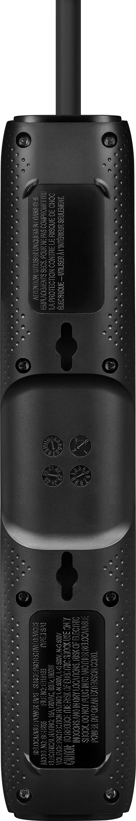 Best Buy essentials™ - 6-Outlet 1,080 Joules Surge Protector - Black