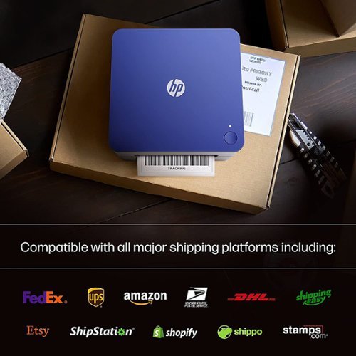 HP - Shipping Label Printer, Internal Tray 4x6 Direct Thermal Printer - 203 DPI