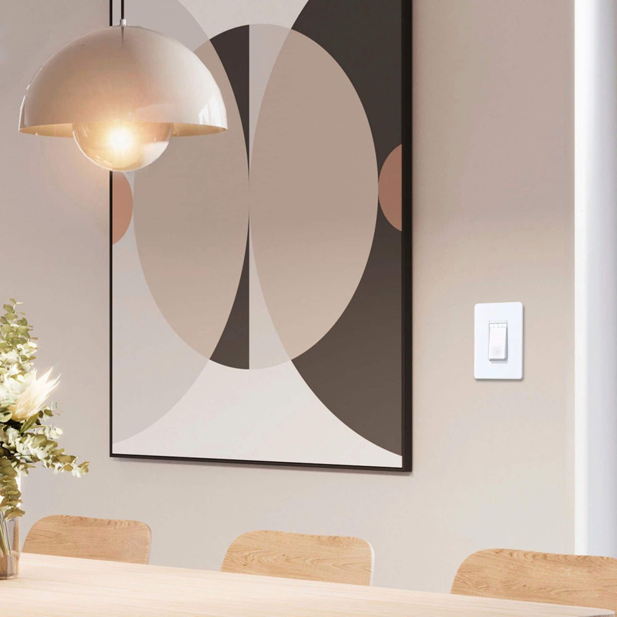 TP-Link - Tapo Smart Wi-Fi Light Dimmer Switch with Matter (1-Pack) - Replaces Most Traditional Switches - White